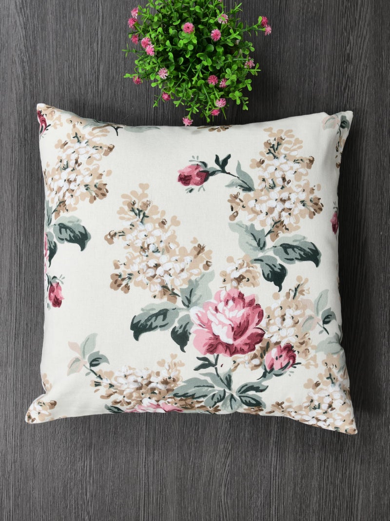 Clasiko Premium Duck Cotton Decorative Throw Cushion Covers for Sofa Living Room ; Set of 5; 20x20 Inches; Vivid Blossom - Image 5