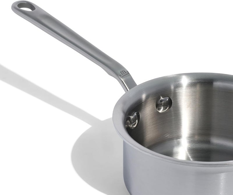 Madein Cookware - 3/4 Quart Stainless Steel Butter Warmer - 5 Ply Stainless Clad - Professional Cookware - Crafted in Italy - Induction Compatible - Image 2