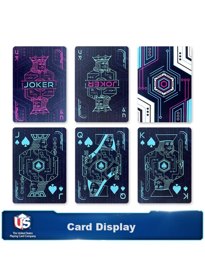 Bicycle Playing Cards, Magic Flower Cut Cyberpunk Trendy Cards, Imported From Usa, Cyber Circuit - Image 4