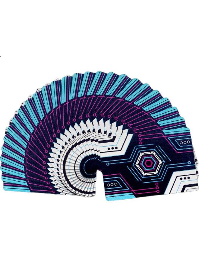 Bicycle Playing Cards, Magic Flower Cut Cyberpunk Trendy Cards, Imported From Usa, Cyber Circuit - Image 2