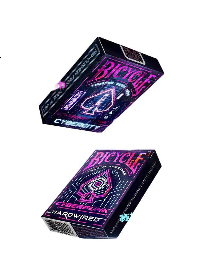 Bicycle Playing Cards, Magic Flower Cut Cyberpunk Trendy Cards, Imported From Usa, Cyber Circuit - Image 1
