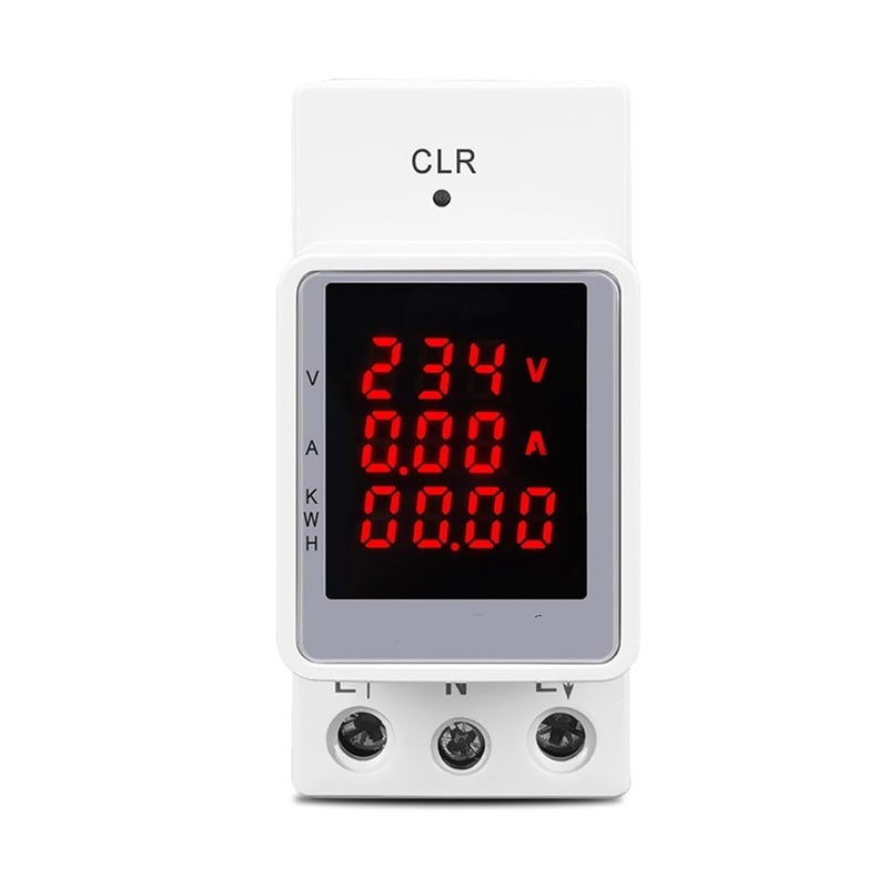 TOVAE 100A عداد مراقبة كيلووات ساعة على قضيب ديناميكي، مقياس جهد تيار متردد 80-270 فولت، مقياس واط، أميتر - Image 2