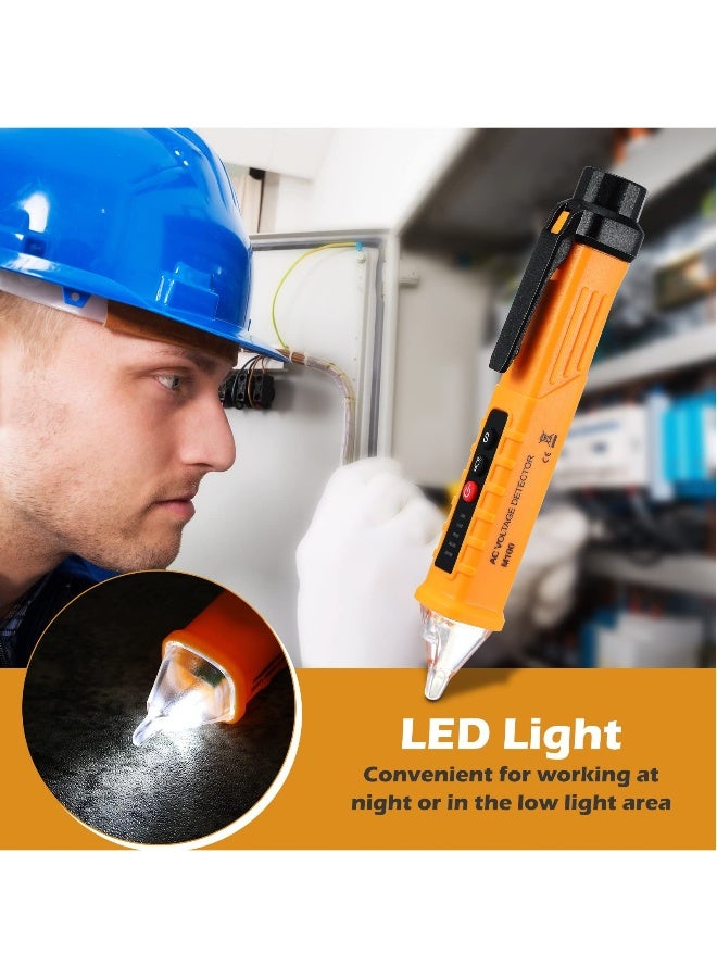 Voltage Meter Tester, 3 PCS AC 12-1000V Non-Contact Voltage Detector, Buzzer Alarm Electrical Testing, Led Flashlight Wire Tester, Electrical Tool Powered Tester Pen, for Live Null Wire Judgment - Image 4