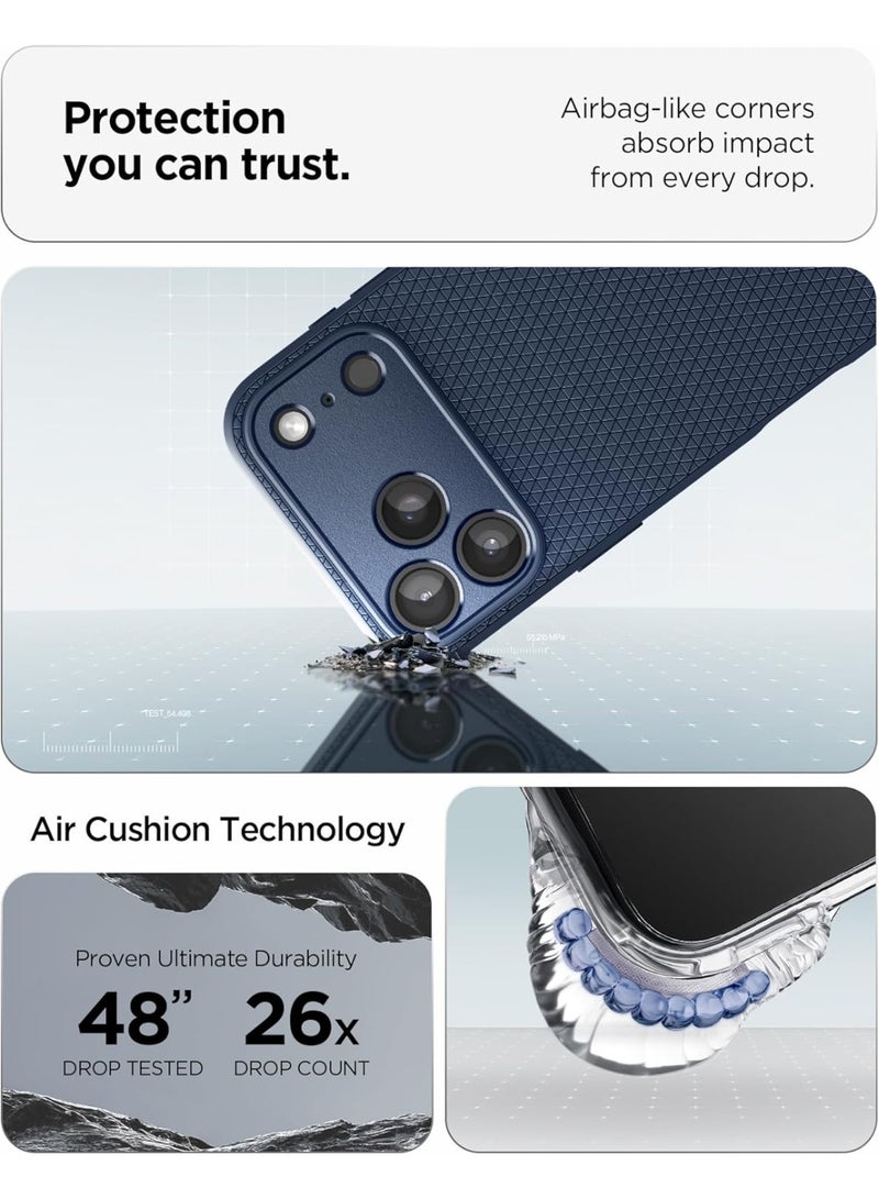 Spigen Liquid Air iPhone 17 PRO Case Cover (2025) - Navy Blue - Image 4