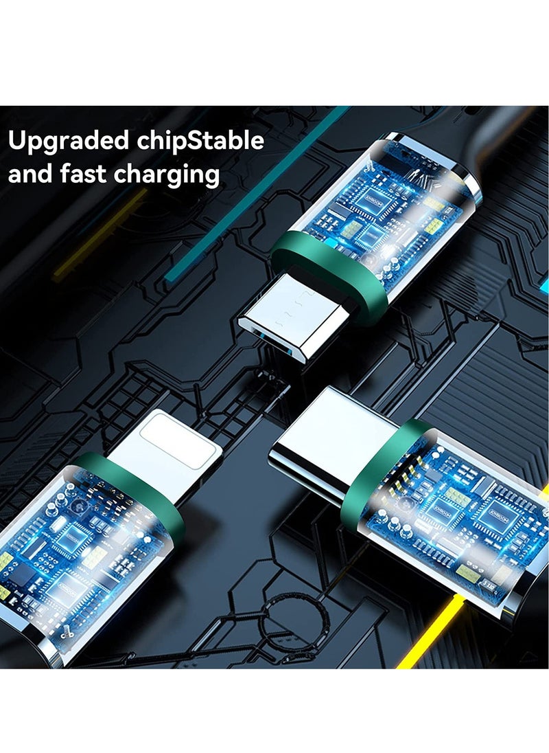 ELTRAZONE - Multi Charging Cable 3 in 1 Charging Cable, USB A to Lightning/Type C/Micro USB Charger Sync Cable Compatible with iPhone, iPad, Samsung Galaxy, Huawei, LG, Sony, HTC, OnePlus - Image 1