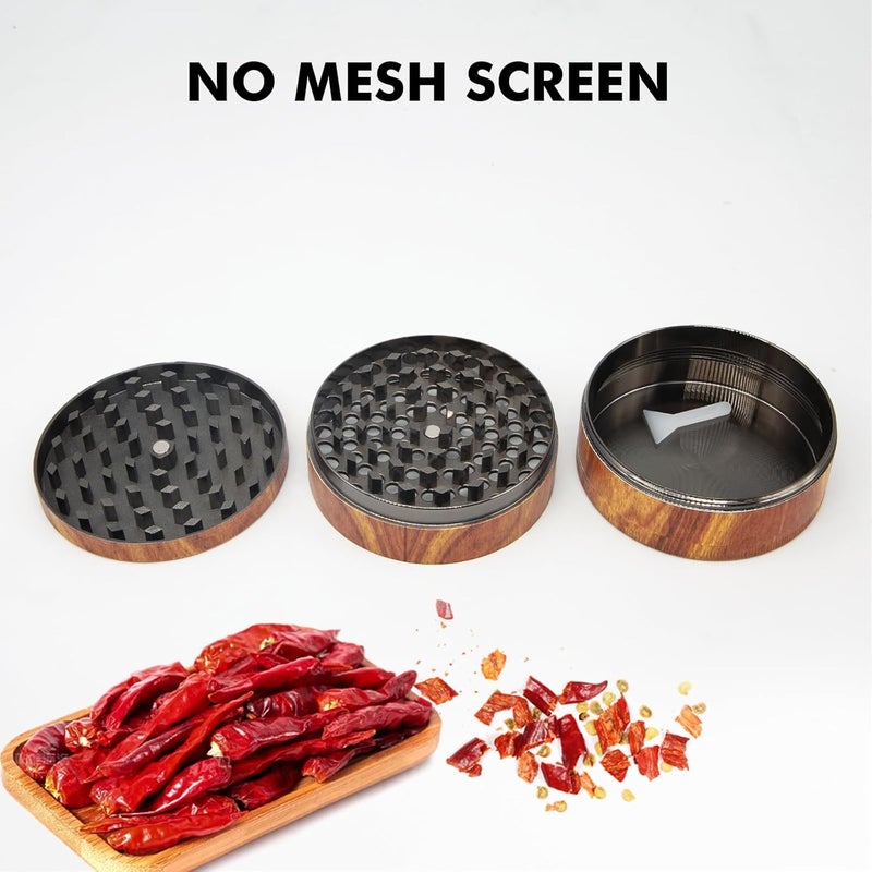 KINGTOP Grinder, Large 3" Spice Grinder (Wood Grain Brown) - Image 5