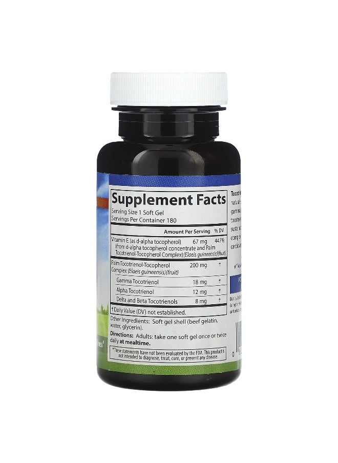 Carlson - Carlson, Tocotrienols with Vitamin E, 180 Soft Gels - Image 1