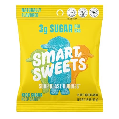 SmartSweets Sour Blast Buddies Low Sugar Gummy Candy 3g Low Calorie 130 GlutenFree 18oz Pack of 12 Packaging may vary - Image 1