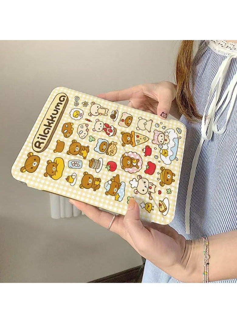 general For iPad A16 11 Generation 11 inch Easy Bear Cartoon Y Folding Leather Transparent Case Scratch Resistant Portable Tablet Case - Image 4