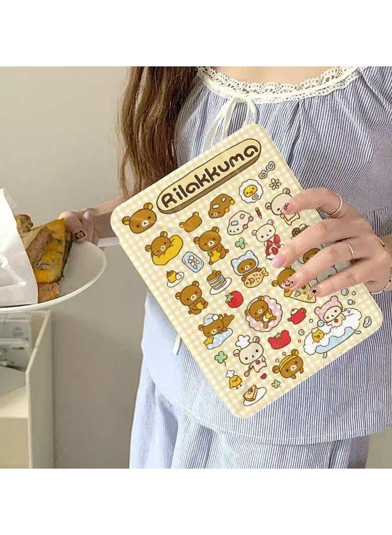 general For iPad A16 11 Generation 11 inch Easy Bear Cartoon Y Folding Leather Transparent Case Scratch Resistant Portable Tablet Case - Image 3