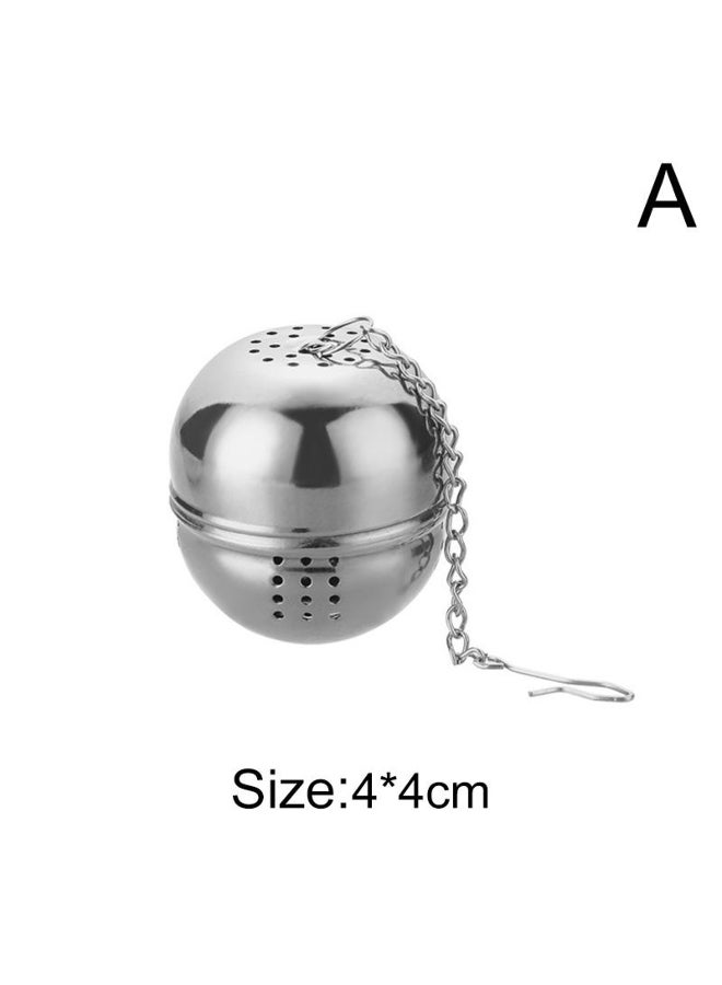 1PC Seasoning Ball Ball Shape Stainless Steel Tea Infuser SpiceBall  With Rope Chain 