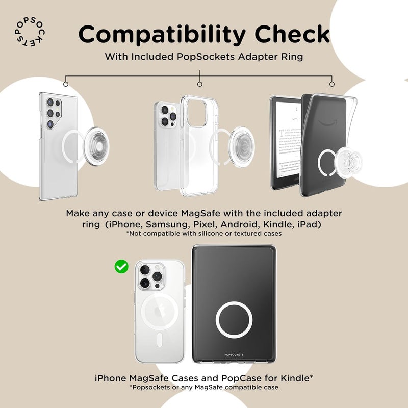 PopSockets Phone Grip for MagSafe, Magnetic Holder, Phone Stand, Hello Kitty - PopOut Hello Kitty - Image 5