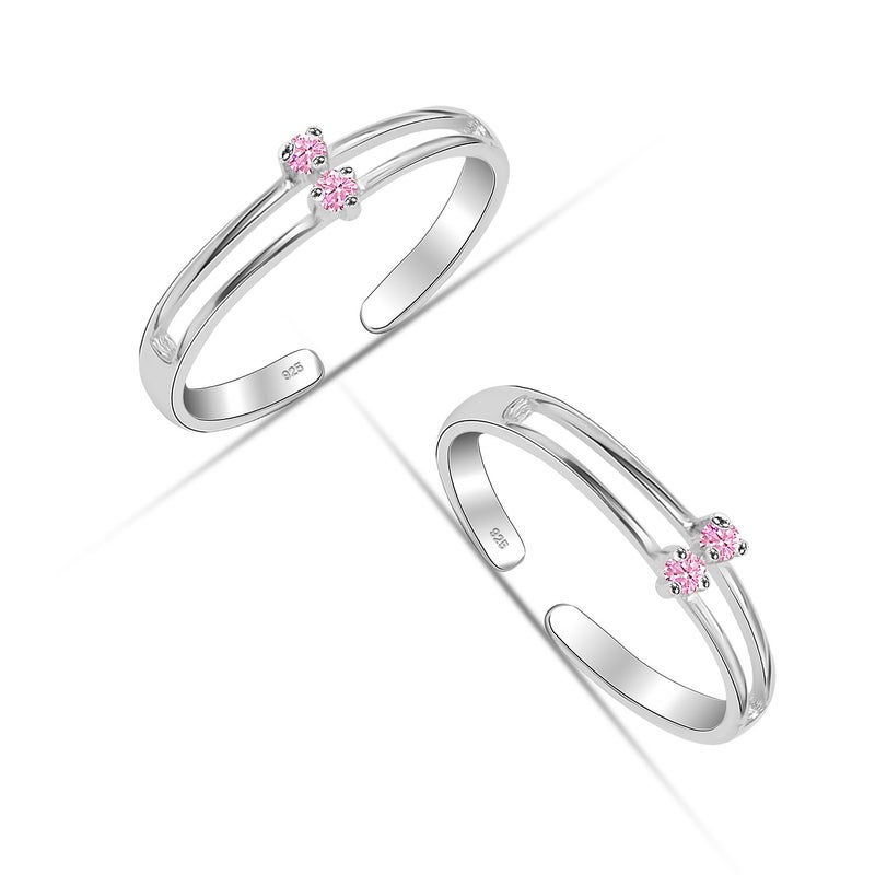LeCalla 925 Sterling Silver CZ Toe Ring for Women | BIS Hallmarked Traditional Classic Cubic Zirconia Toe Rings | Elegant and Comfortable Toering Jewelry Gift | Anniversary, Birthday, Wedding Gifts - Image 3