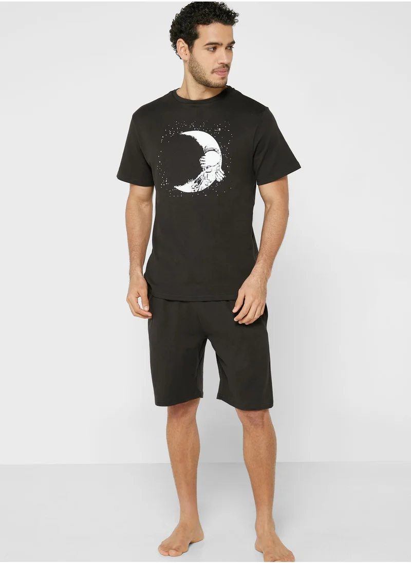 Seventy Five Spaceman Shorts and T-Shirt Set