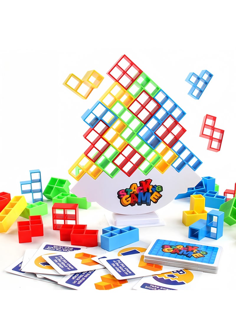 Beauenty 32PCS Balance Game Russian Building Blocks, Tetris Stacking Toy Balancing Stacking Toys for Kids Adults, DIY Assembling Versatile Board Table Games Toy, Educational Kids Toys - Image 1