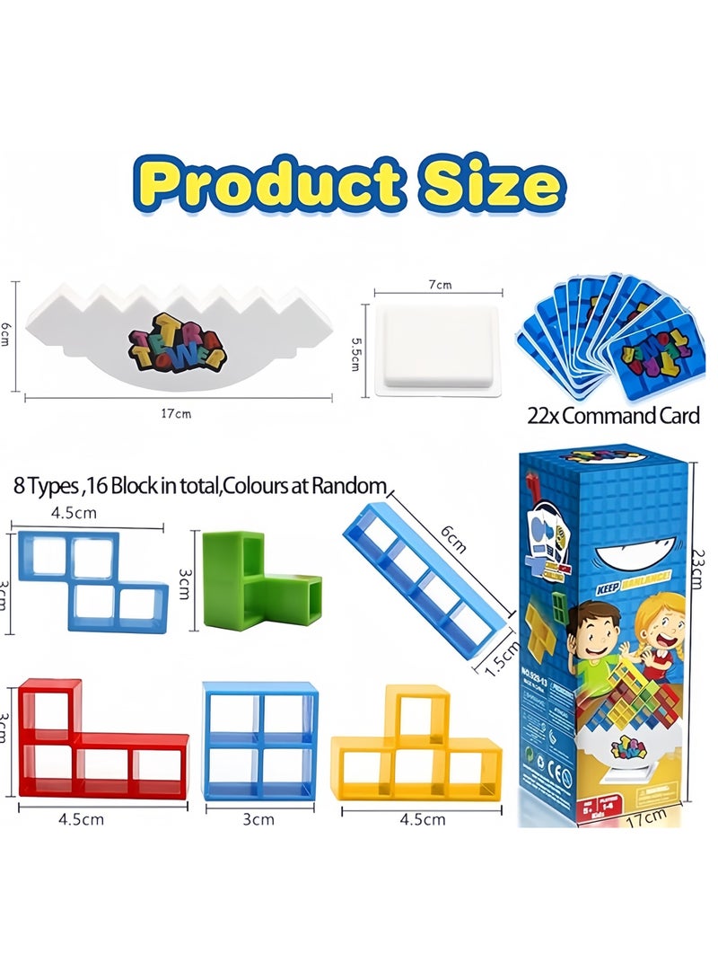 Beauenty 32PCS Balance Game Russian Building Blocks, Tetris Stacking Toy Balancing Stacking Toys for Kids Adults, DIY Assembling Versatile Board Table Games Toy, Educational Kids Toys - Image 4