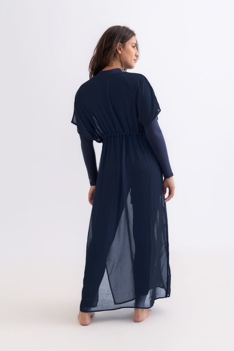 Libra Sport Chiffon Dress - Navy - Image 2