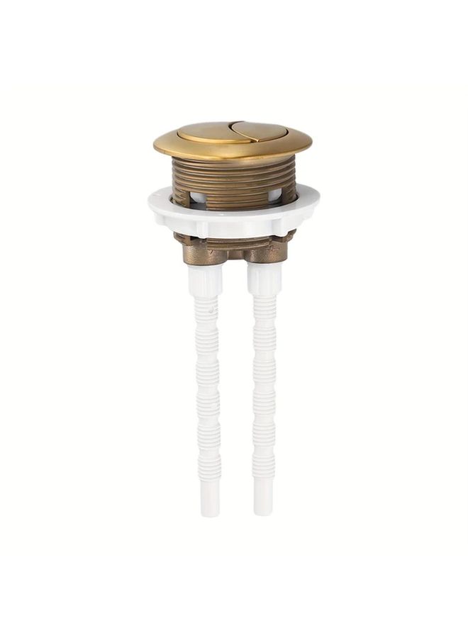 Brushed Golden Toilet Flush Button 38mm Sleek Durable Easy Install Universal Fit - Image 1