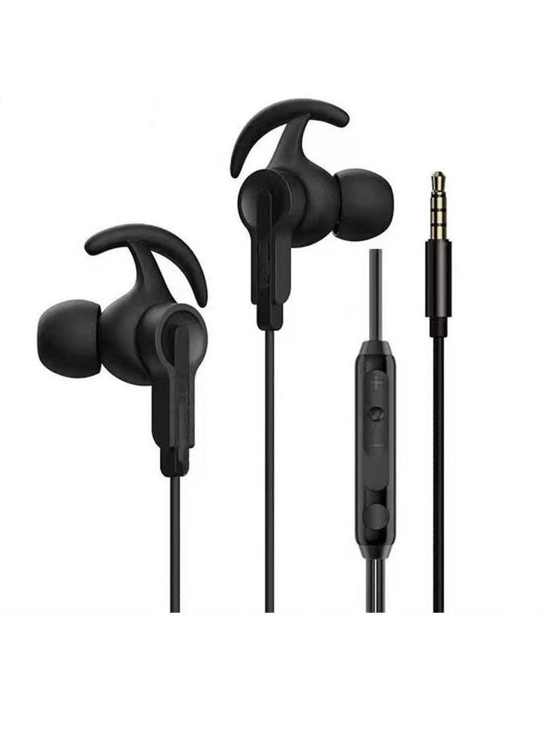 E-Sports Gaming Headset Wired In-Ear Mobile Phone Noise Canceling Earplugs (Black)  - Image 1