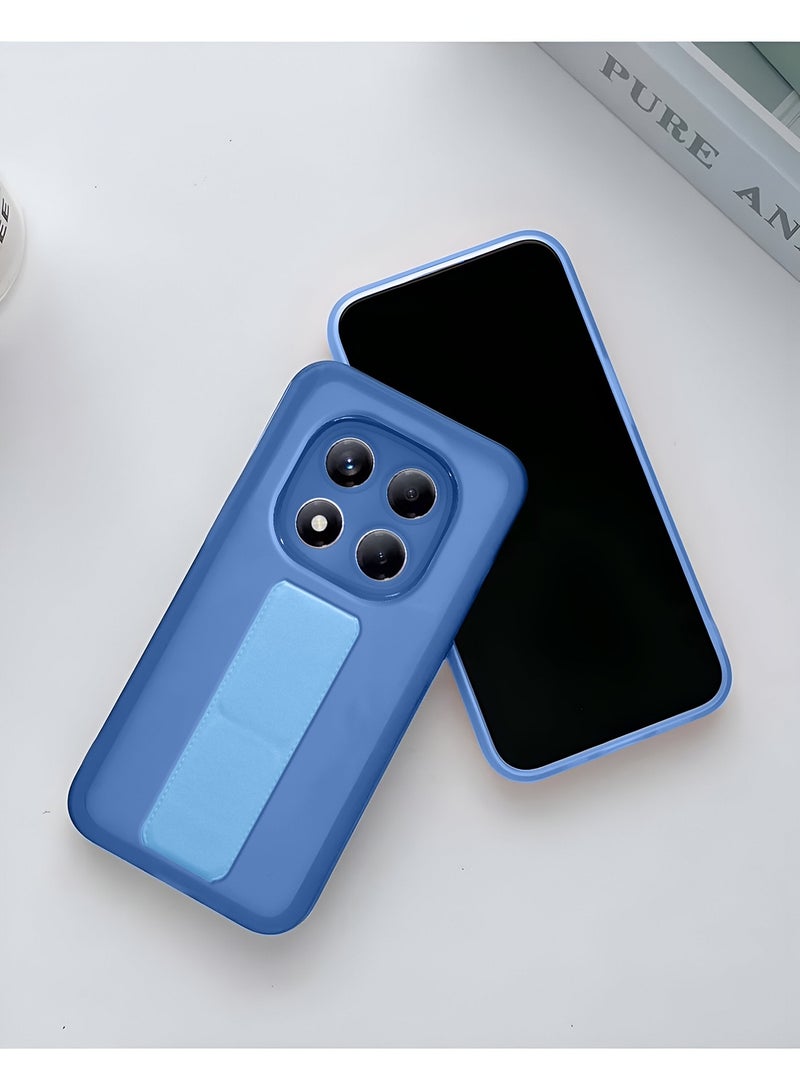 دبليو تيك غطاء هاتف شفاف غير لامع مقاوم للصدمات من نوع شيومي ريدمي نوت 14 برو 5G 2025 - أزرق - Image 2