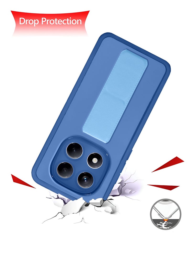 دبليو تيك غطاء هاتف شفاف غير لامع مقاوم للصدمات من نوع شيومي ريدمي نوت 14 برو 5G 2025 - أزرق - Image 3