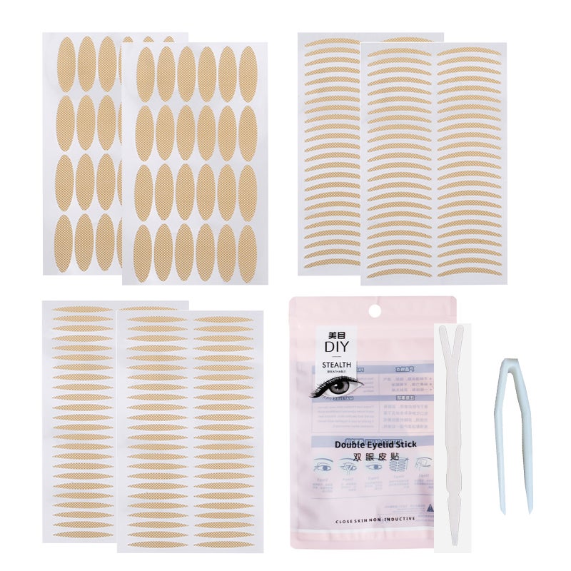 Double Eyelid Tapes Invisible Natural Double Eyelid Stickers Big Eye Decoration Mesh Lace Eyelids Fibers - Image 1