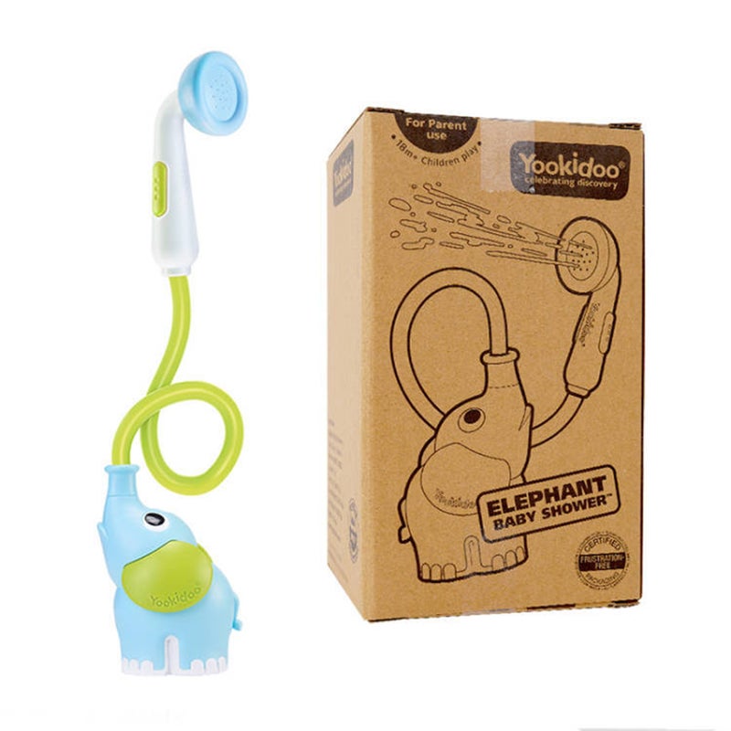Blue Baby Shower Rinser - Compact Portable Gentle Flow Shower Head With On/Off Knobs for Newborns Infants Toddlers Bathtime Tub Sink Use - Image 2