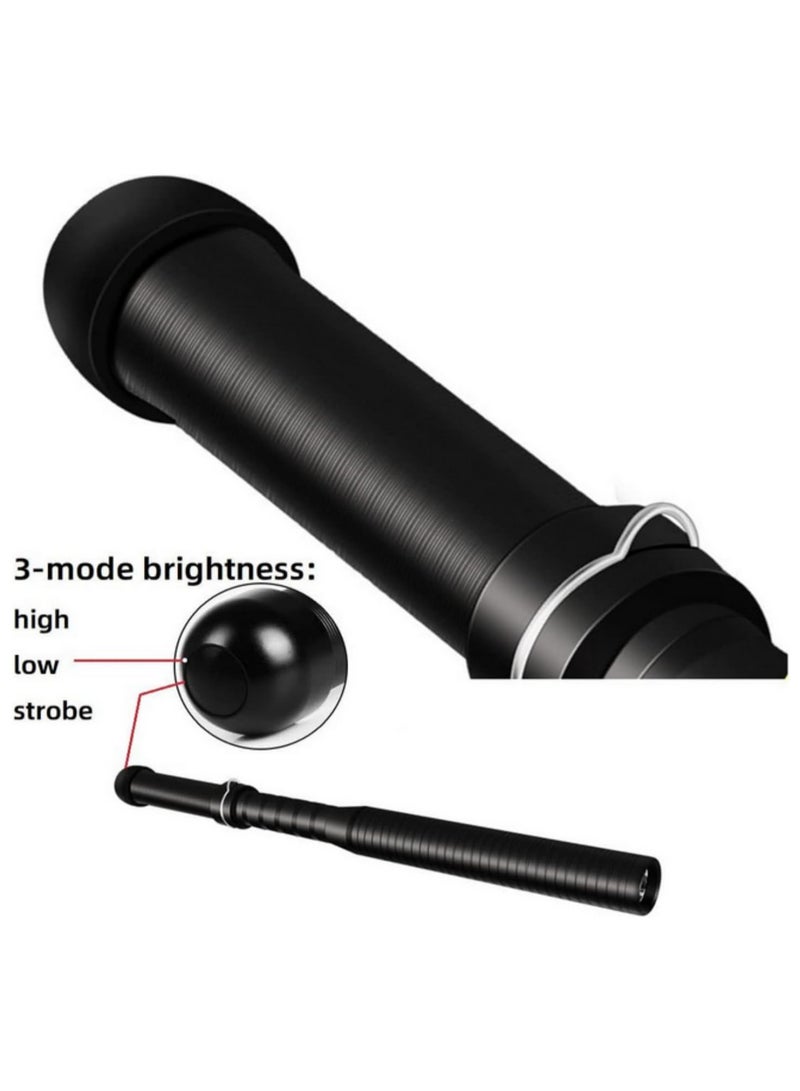 Zoomable 3-Mode Q5 LED Baseball Bat Emergency Flashlight Flash Light Torch Baton Lights Baton Tactical Heavy Duty Survival Gear for Camping Hiking Outdoor Safety  - Image 4