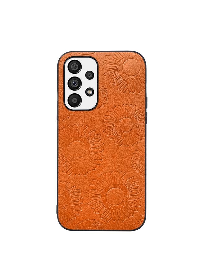S-TOP Case For Samsung Galaxy A73 5G Sunflower Pattern PU+TPU+PC Shockproof Phone Case - Image 2