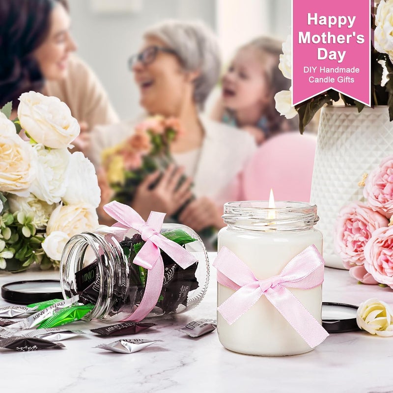 Folinstall 8 oz Small Glass Jars with Airtight Lids, 20 Pcs Candle Jars for Candle Making, Wedding Party, Empty Food Storage Jars for Spices, Honey, Jam, Candy, Cookies, Pudding, Yogurt, Dessert - Image 2