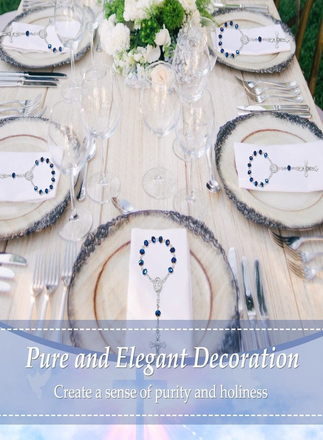 سوريو مجموعة هدايا التعميد من سوريو، ٥٠ قطعة، تتضمن مسبحة صغيرة، أكياس أورجانزا، هدايا لحفلات استقبال المولود، لوازم حفلات الزفاف، هدايا لحفلات التعميد، هدايا المناولة الأولى، هدايا عيد الفصح - Image 5