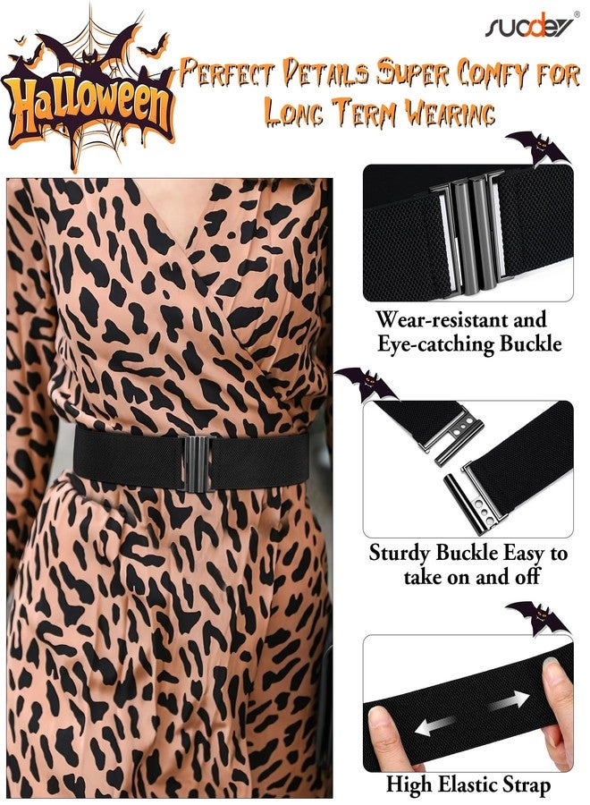 سوزدي حزام خصر مطاطي عريض للنساء من SUOSDEY، مناسب للفساتين وأزياء الهالوين التنكرية، حزام مطاطي عتيق - Image 5