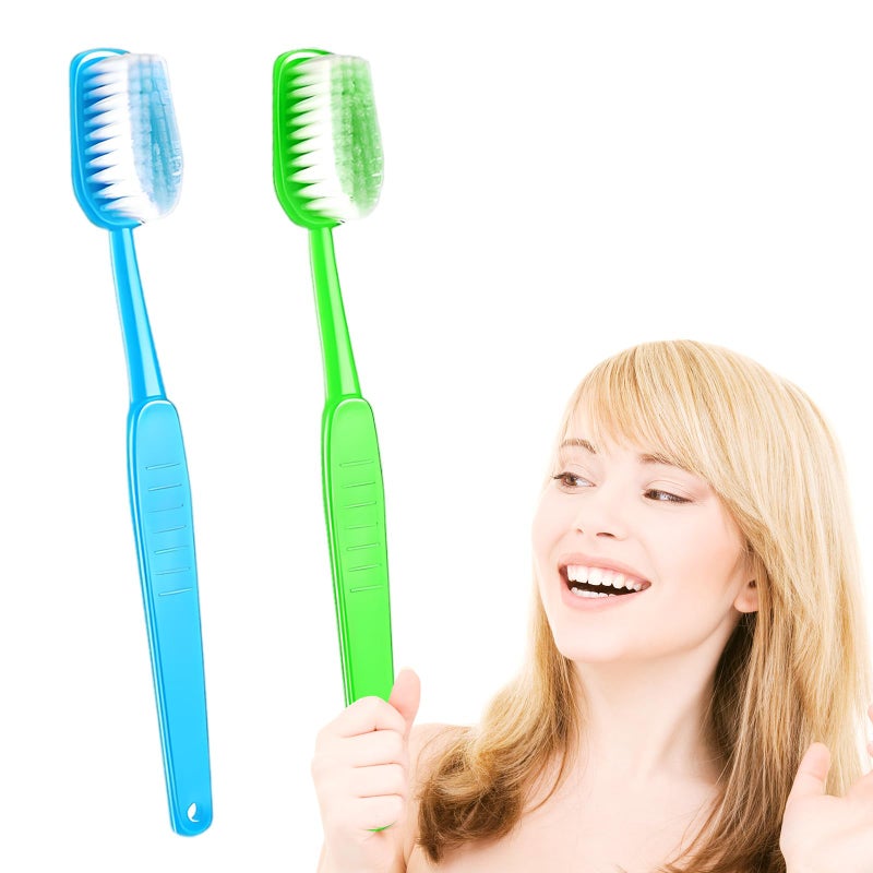 Ceonam 2 Pack 1575x157 Inches Giant Toothbrush Props Oversized Gag Novelty Bath Brushes Huge Comedy Item for Costume Accessory Photo Shoots Party Favors Pet Grooming Green and Blue - Image 3