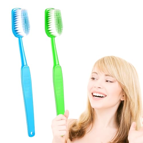 Ceonam 2 Pack 1575x157 Inches Giant Toothbrush Props Oversized Gag Novelty Bath Brushes Huge Comedy Item for Costume Accessory Photo Shoots Party Favors Pet Grooming Green and Blue - Image 1