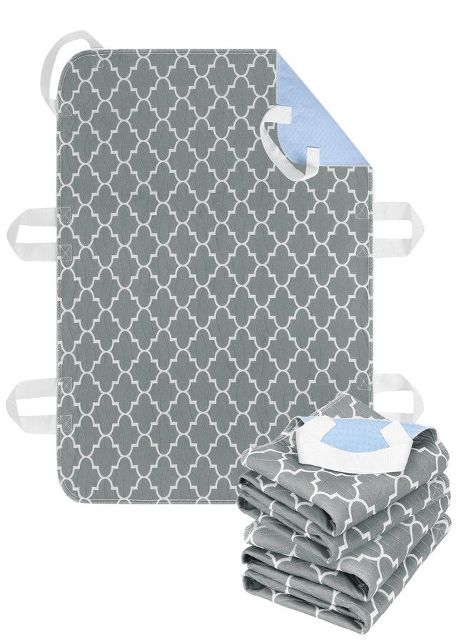 OUTCREATOR® Positioning Bed Pads with 6 Handles - Easy Repositioning & Transfer for Elderly & Adults 34"x36" Waterproof Washable Incontinence Pads, Absorbent with Non-Slip Bottom (Pack of 2, Gray) - Image 1