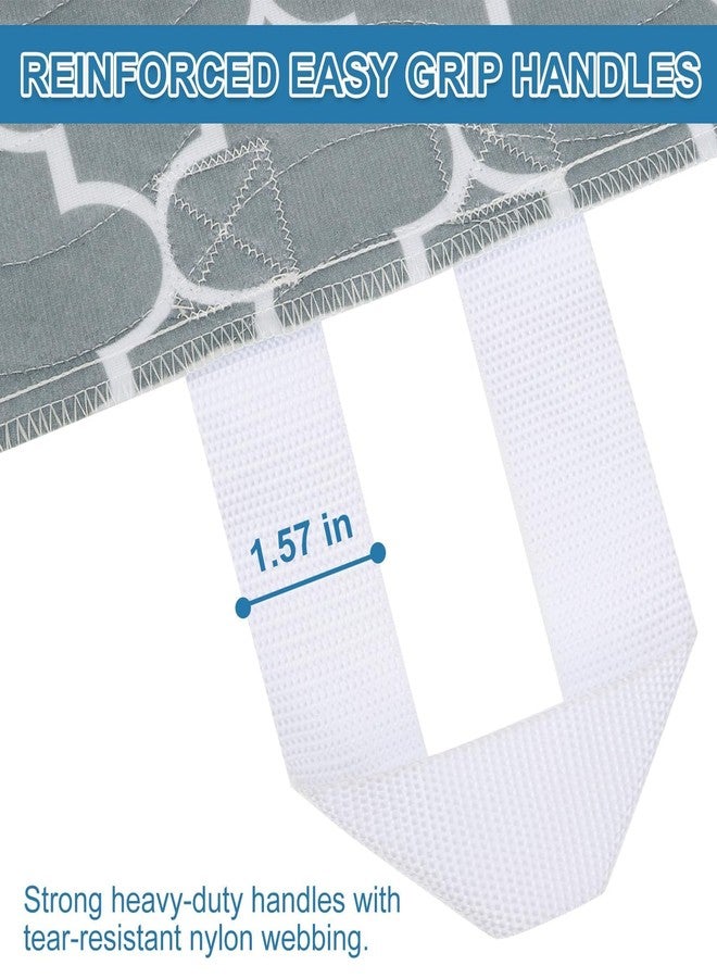OUTCREATOR® Positioning Bed Pads with 6 Handles - Easy Repositioning & Transfer for Elderly & Adults 34"x36" Waterproof Washable Incontinence Pads, Absorbent with Non-Slip Bottom (Pack of 2, Gray) - Image 3