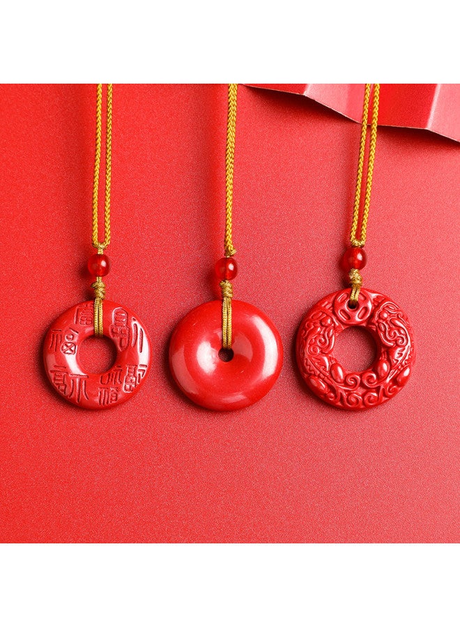 Genuine High-content Imperial Cinnabar Pi Xiu Peace Buckle Premium Pendant - Image 3