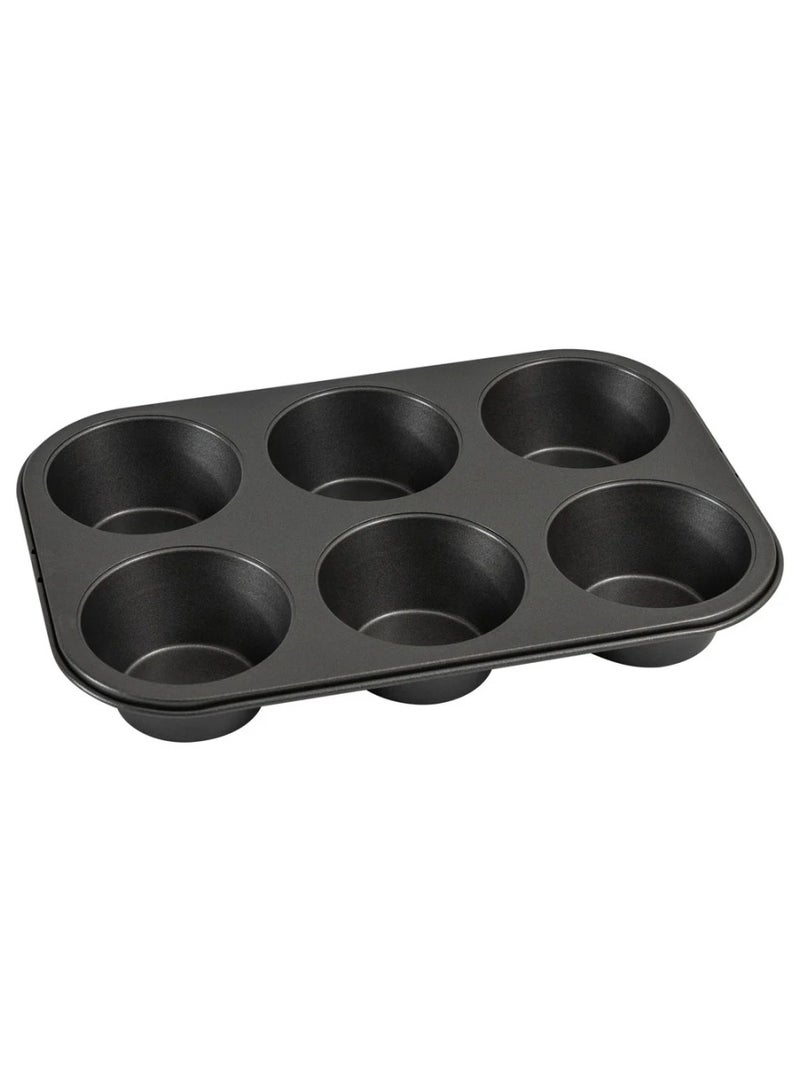 6-Cup Non-Stick Muffin Baking, Carbon Steel Cupcake Molds Tray  - Image 1