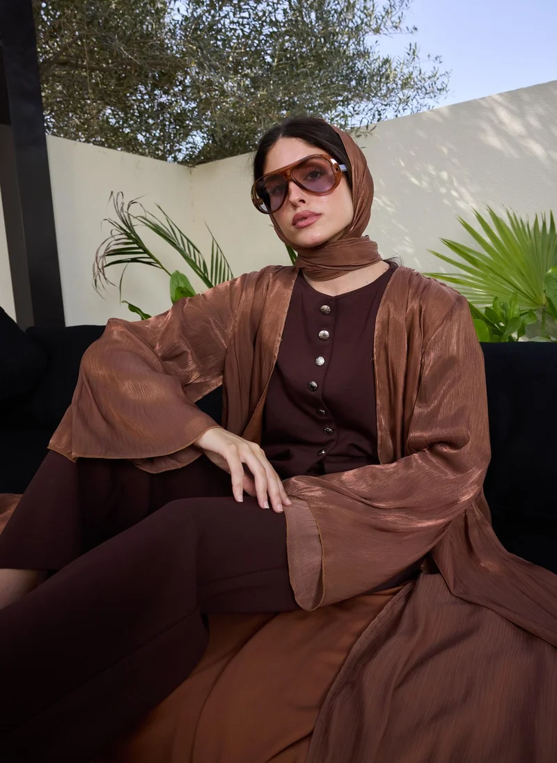 Ashita Fernandes Chocolate Brown High Waist Tailored Pants