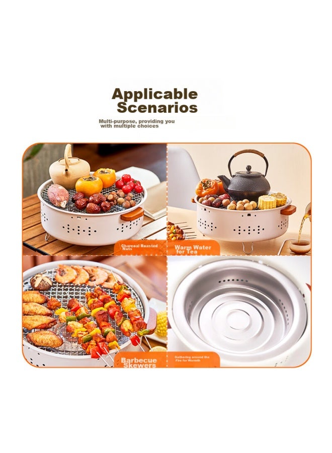 Suncojia Tea Brewing Stove, Barbecue Grill, Barbecue Rack, Home Charcoal Grill, Charcoal Roasting Stove, Meat Roasting Rack - Image 4