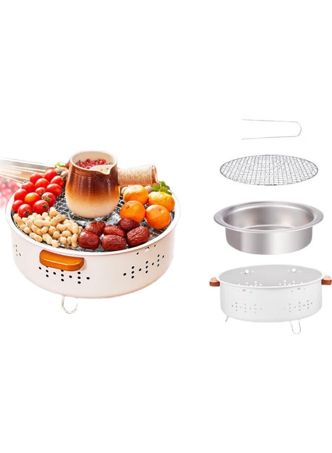 Suncojia Tea Brewing Stove, Barbecue Grill, Barbecue Rack, Home Charcoal Grill, Charcoal Roasting Stove, Meat Roasting Rack - Image 3