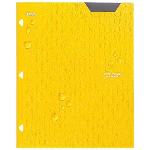 Five Star 2-Pocket Folder, 4 Pack, Plastic Folder with Stay-Put Tabs, Fits 3-Ring Binder, Holds 8-1/2" x 11" Paper, Tidewater Blue, White, Amethyst Purple, Harvest Yellow (38065) - Image 5