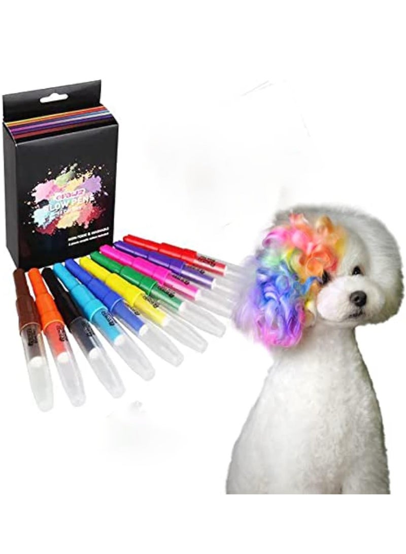 KASTWAVE 10 Colors Dog Hair Dye, Temporary Color Dog Hair Dye, Non-Toxic & Washable Dog Hair Dye Chalk, Pet Safe Dye, Semi Permanent Color Dye for Dogs and Cats Grooming, Giftfor Pet Styling - Image 1