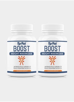 Top Pick Boost Height Maximizer Nutraceutical Support 30 Caps Pack of 2 