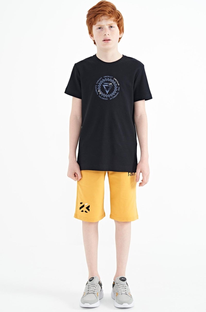 Tommy Life Navy Blue Embroidery Detailed O Neck Standard Pattern Boy T-Shirt - 11115 - Image 3