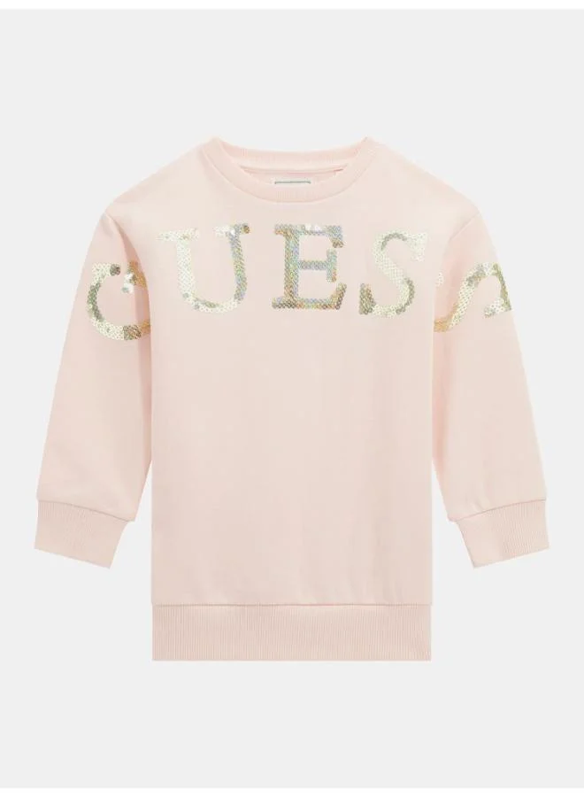 GUESS Kids Logo Long Sleeves Sweatshirt Dress