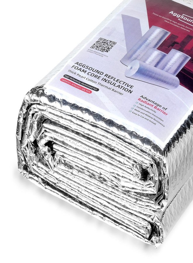 Aggsound 3mm Reflective Bubble Insulation Sheet, 24 in X 10FT Double Side Aluminum Foil Bubble Shield, Aluminum Foil Window Insulation for Winter and Summer, Garage Door, Roof, Car, RV - Image 1