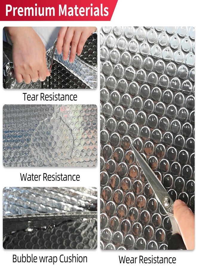 Aggsound 3mm Reflective Bubble Insulation Sheet, 24 in X 10FT Double Side Aluminum Foil Bubble Shield, Aluminum Foil Window Insulation for Winter and Summer, Garage Door, Roof, Car, RV - Image 4