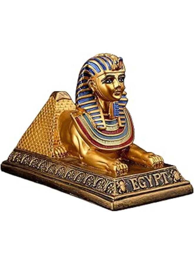 تمثال أبو الهول المصري القديم من الحجر الثقيل الفريد الملون صنع في مصر