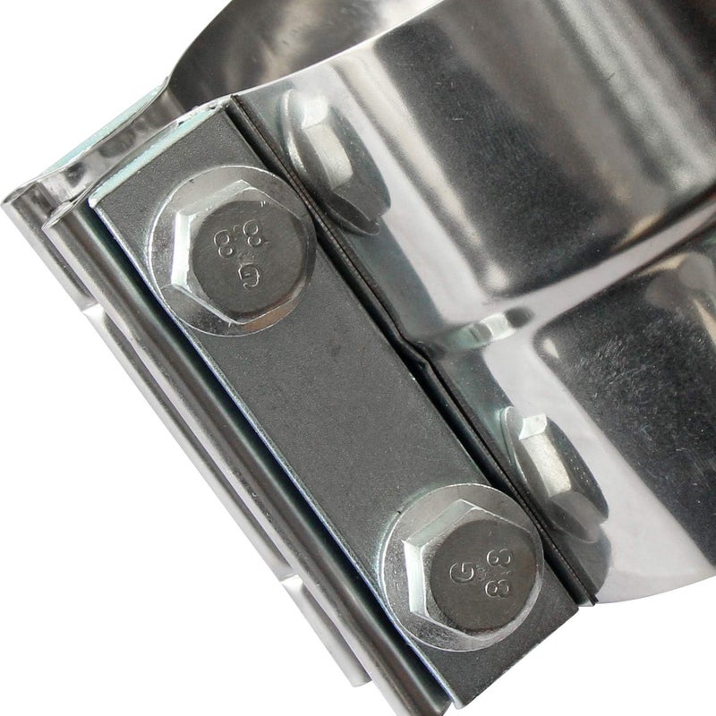 LEDAUT Exhaust Band Clamps 5" Lap Joint - Stainless Steel With 1 Block 2Pcs For 5" Od To 5" Id Exhaust Pipe, Muffler, Elbow And Exhaust Tubing Connection(2 Pack) - Image 4